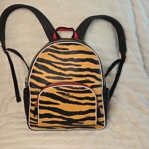 Coach Tiger Stripe Backpack Like New Condition